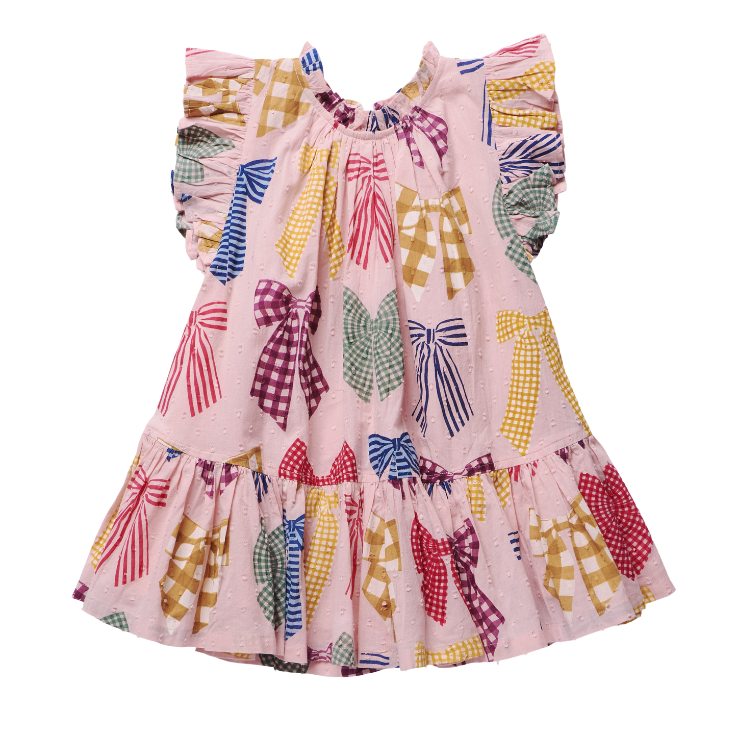 Pink Chicken | Girls Harper Dress - Patterned Bows