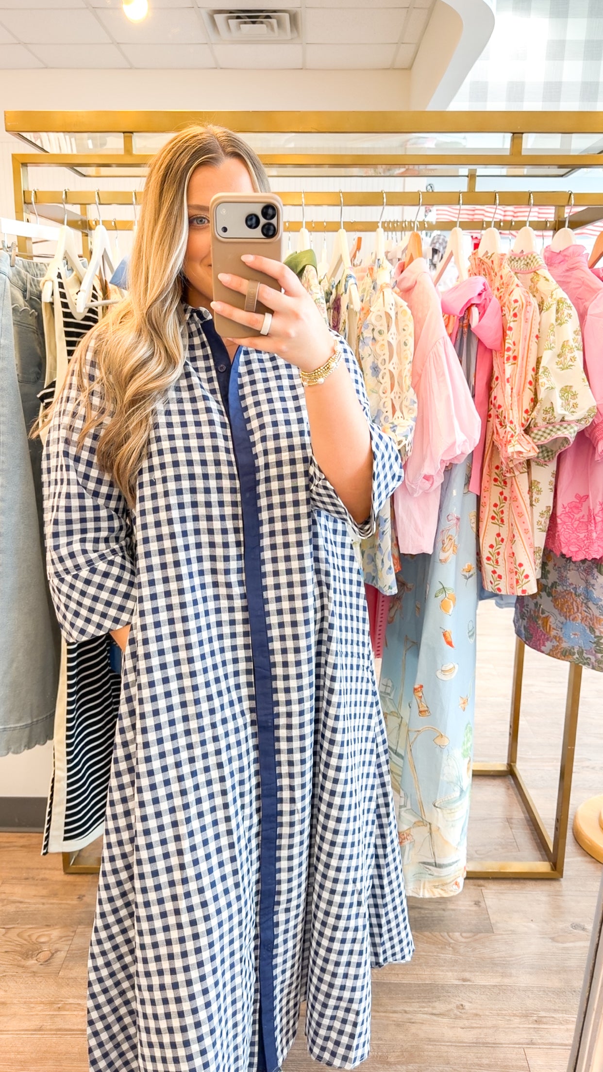 Etta Gingham Midi Dress