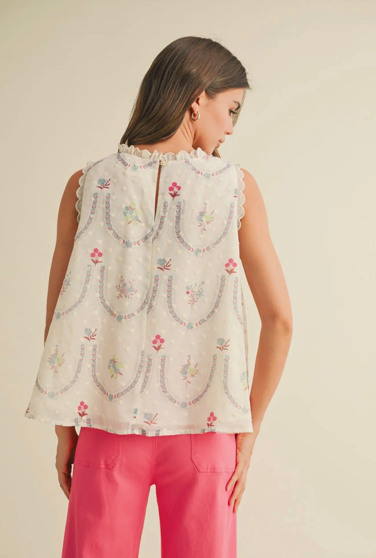 Ivy Floral Embroidered Top