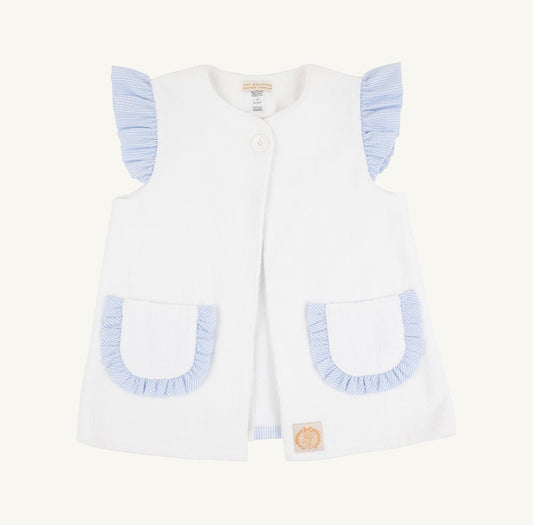 TBBC | Callie Cover Up - Worth Avenue White/Breakers Blue Seersucker