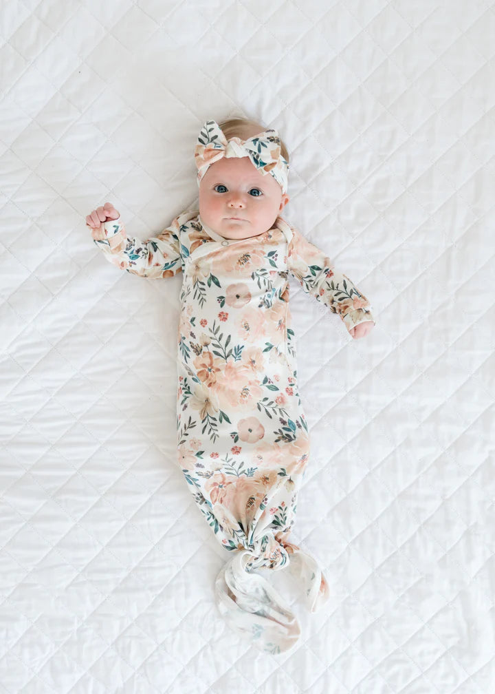 Copper Pearl - Autumn Newborn Knotted Gown