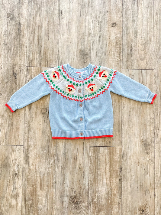 Lulu Bebe | Blue Santa Cardigan