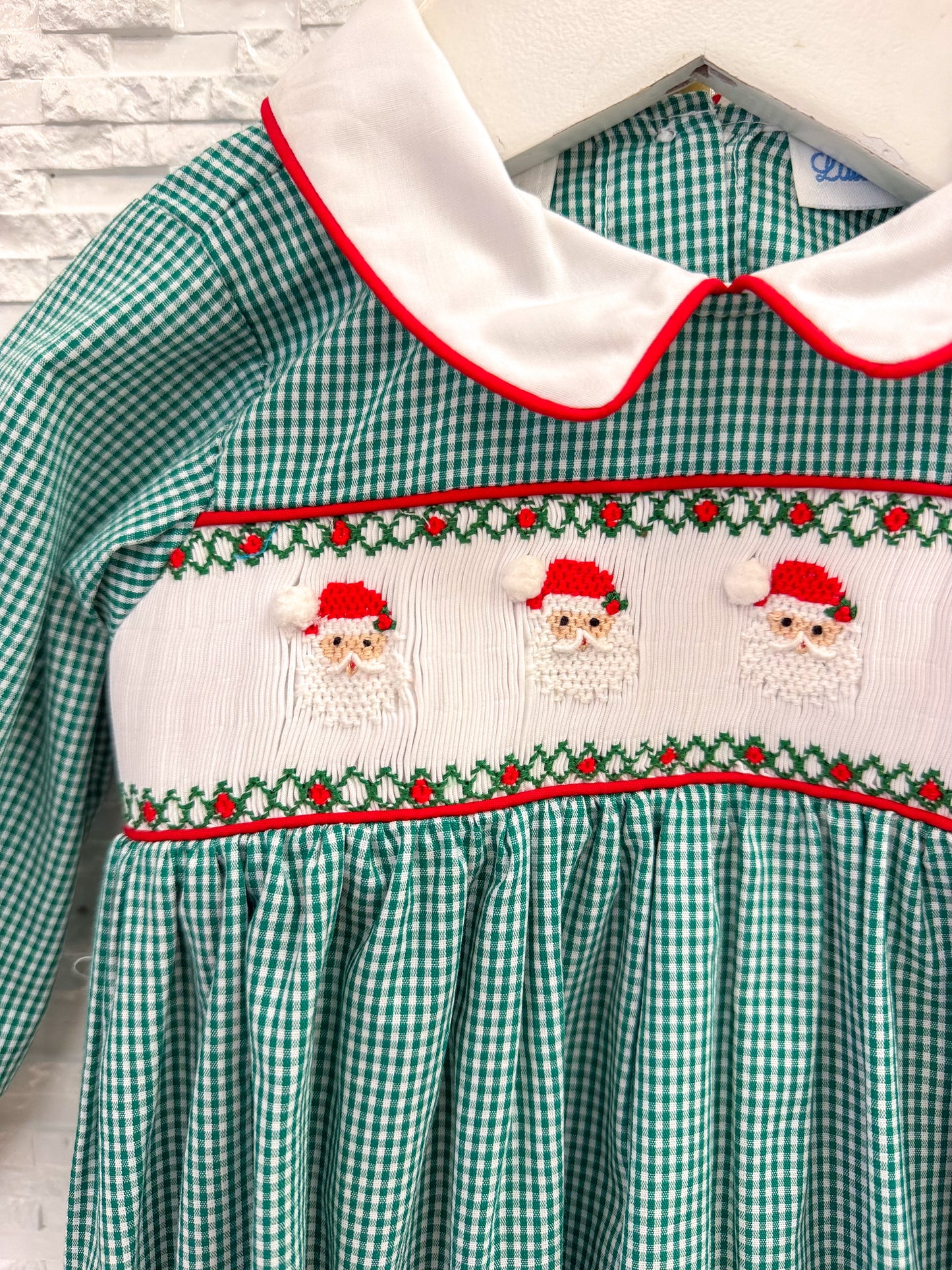 Lulu Bebe | Santa Smocked Boy Bubble