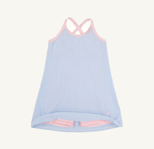 TBBC | Prepletic Little Miss Tennis Dress - Beale Street Blue Seersucker