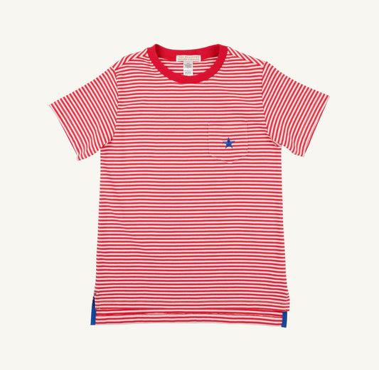 TBBC | Carter Crewneck - Richmond Red Stripe/Rockefeller Royal Star