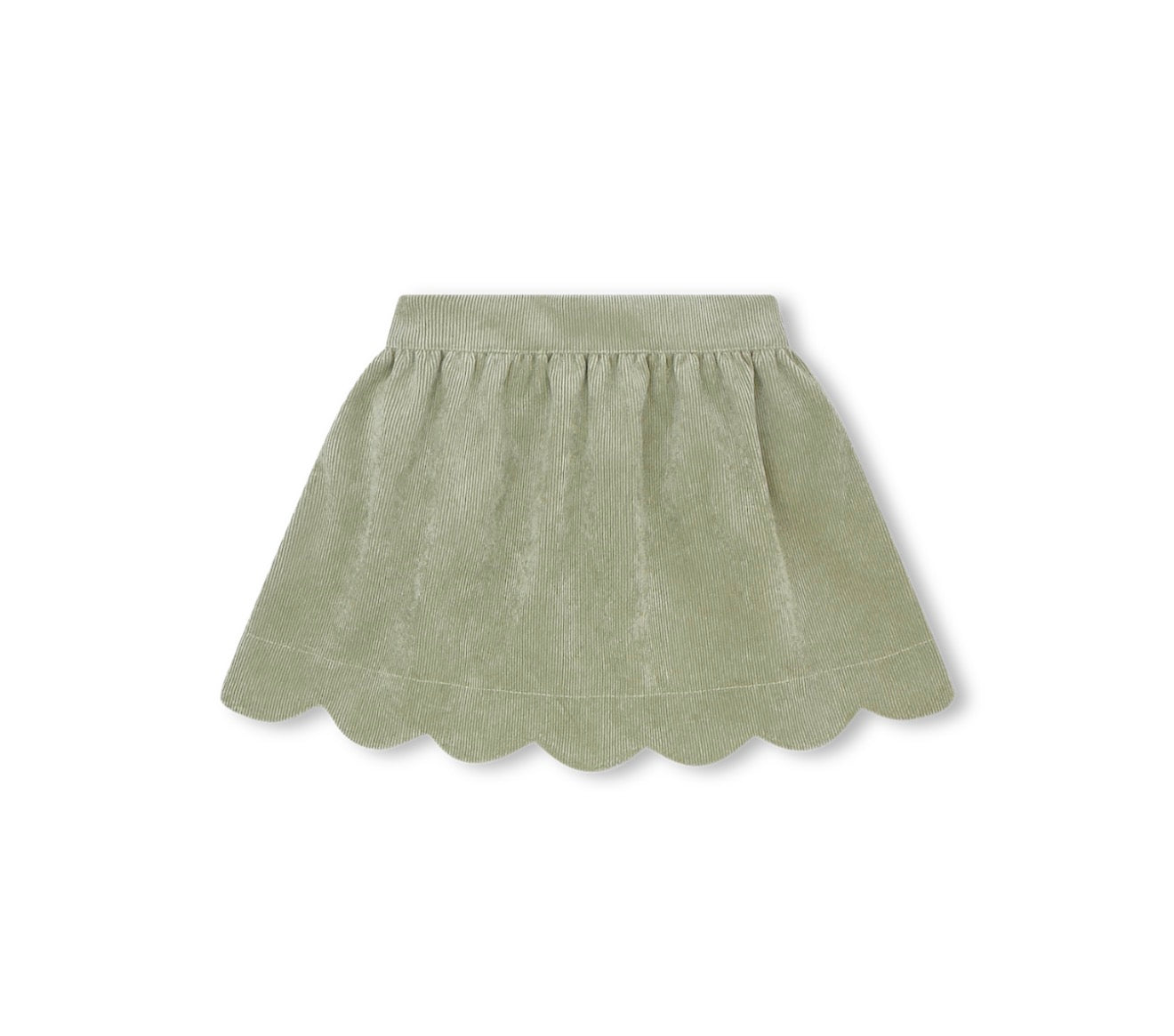 Lullaby Set | Susie Scalloped Skirt - Sweetgrass Corduroy