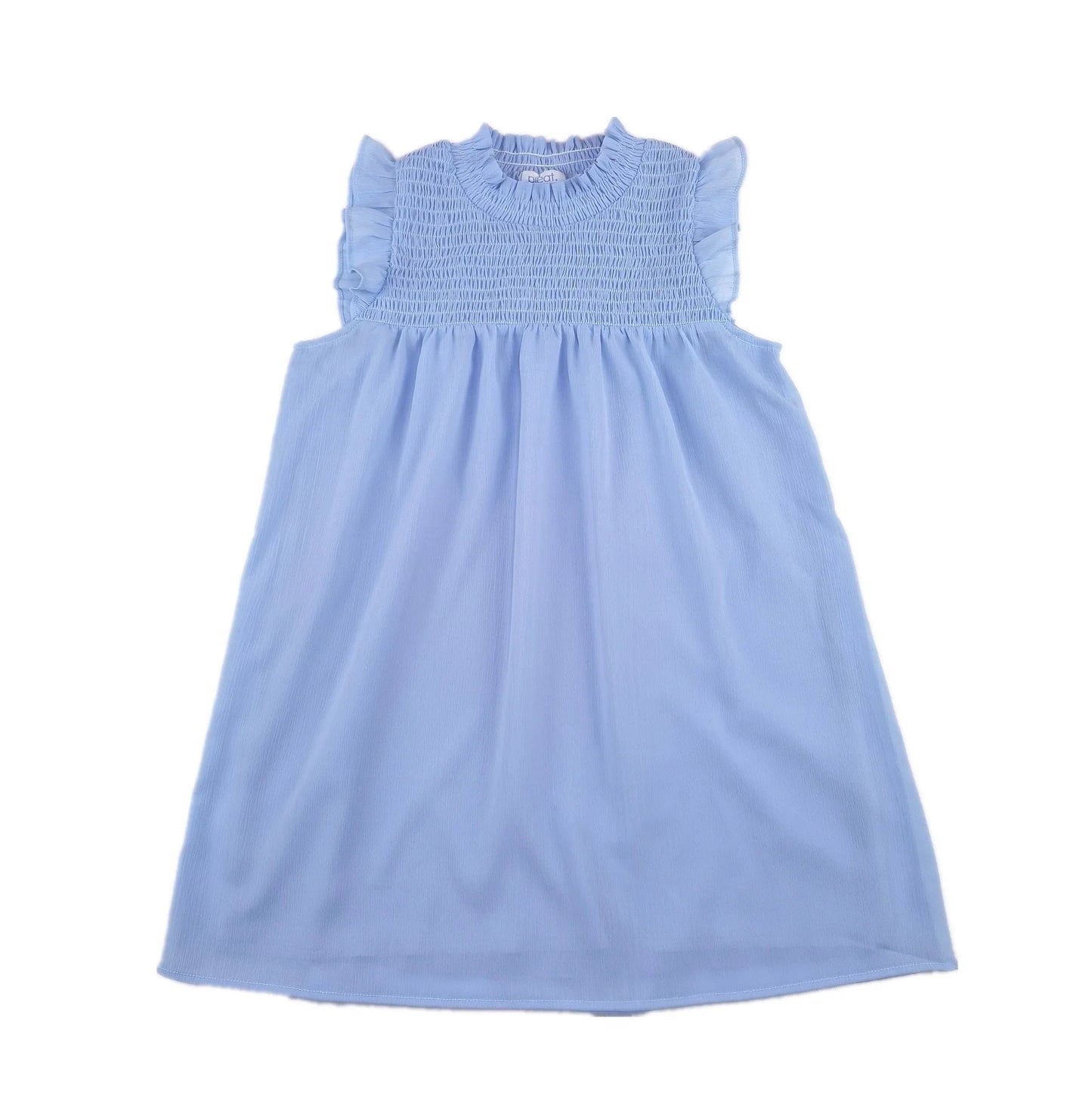 Pleat - Lottie Dress Sleeveless Pastel Blue