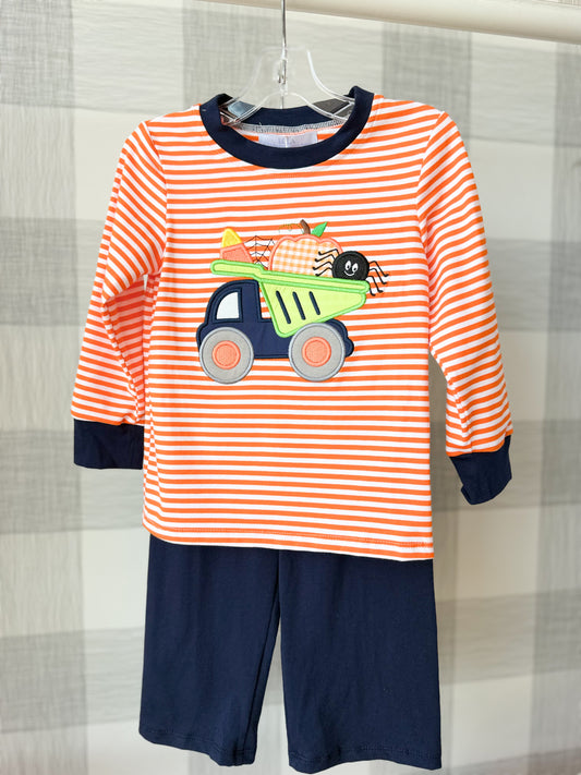 City Beautiful | Halloween Dump Truck Boy Pant Set