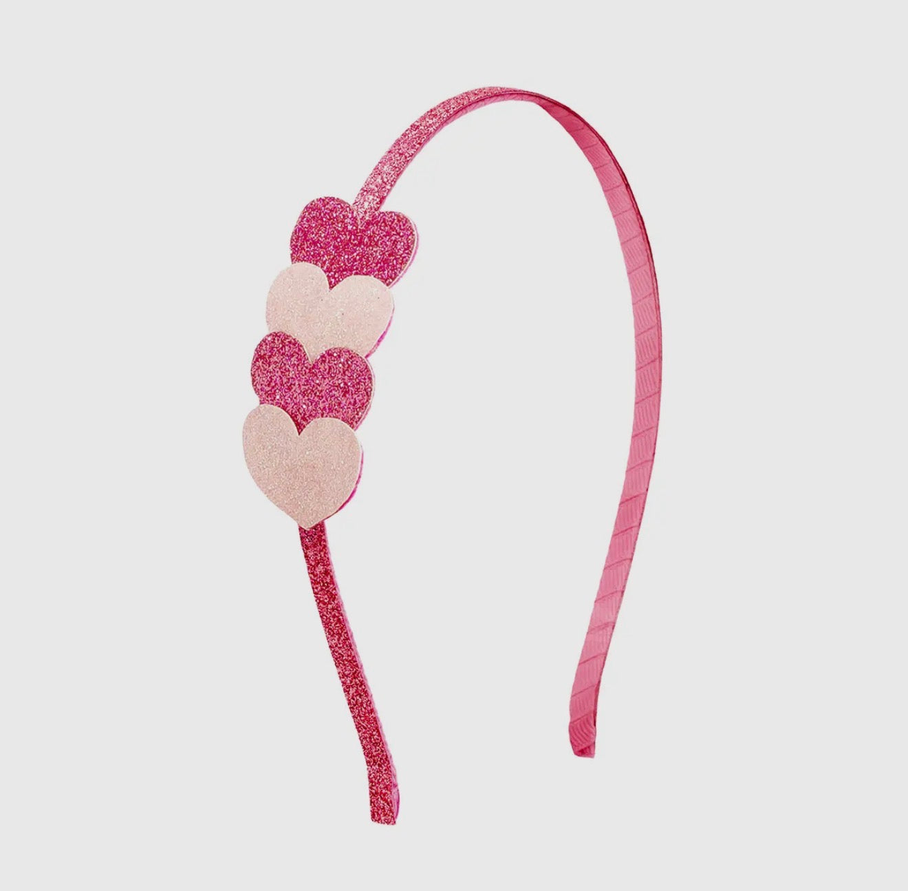 Sweet Wink | Pink Sparkle Hearts Headband