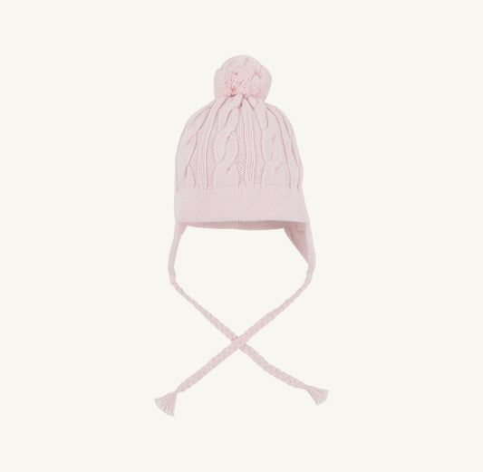 TBBC | Parrish Pom Pom Hat Cable Knit - Palm Beach Pink