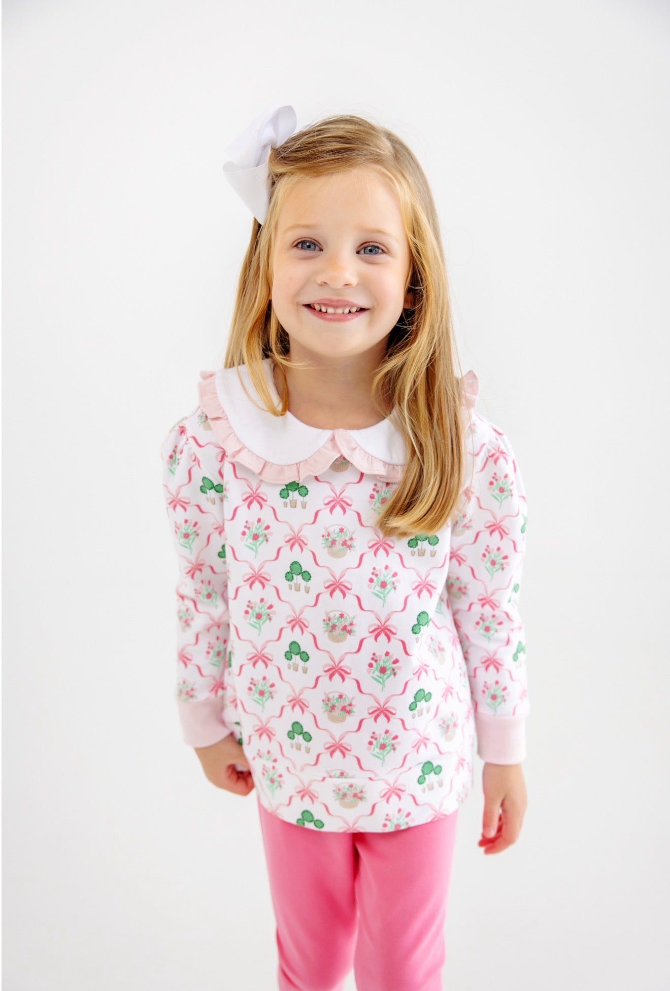 TBBC | Maude's Ruffle Cassidy Comfy Crewneck - Boxwood & Bows