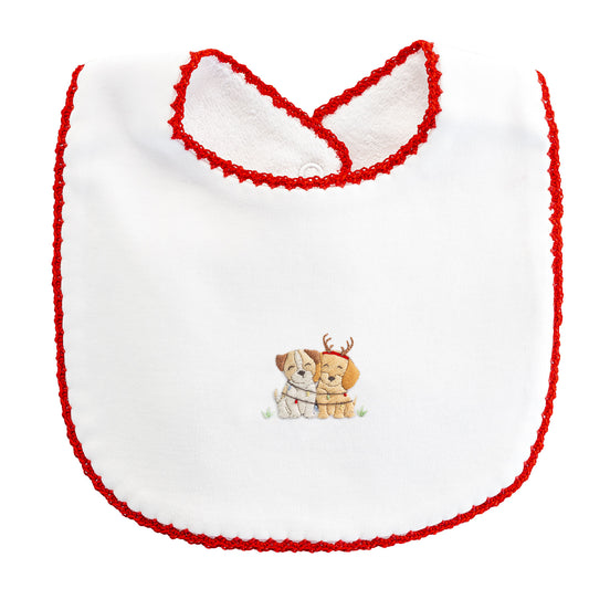 Baby Club Chic - Holiday In the City Embroidered Bib