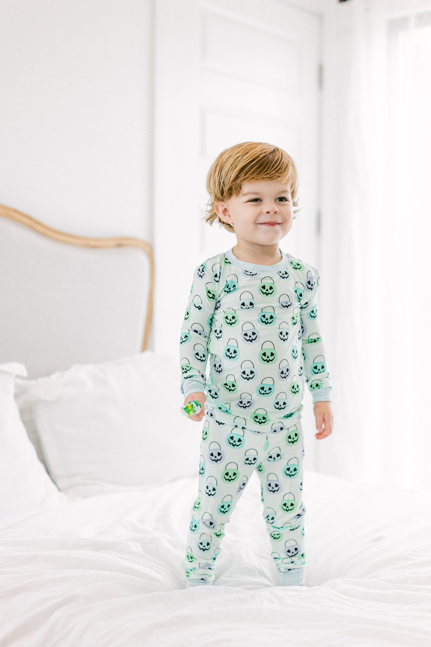 Poppy Kids | Green Halloween Bucket PJ Set