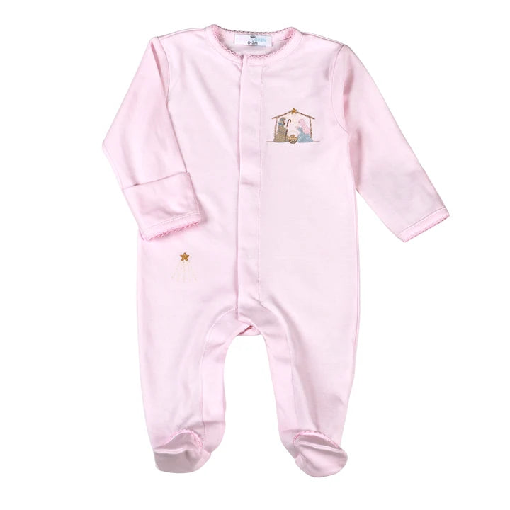 Baby Loren | Pink Nativity Footie