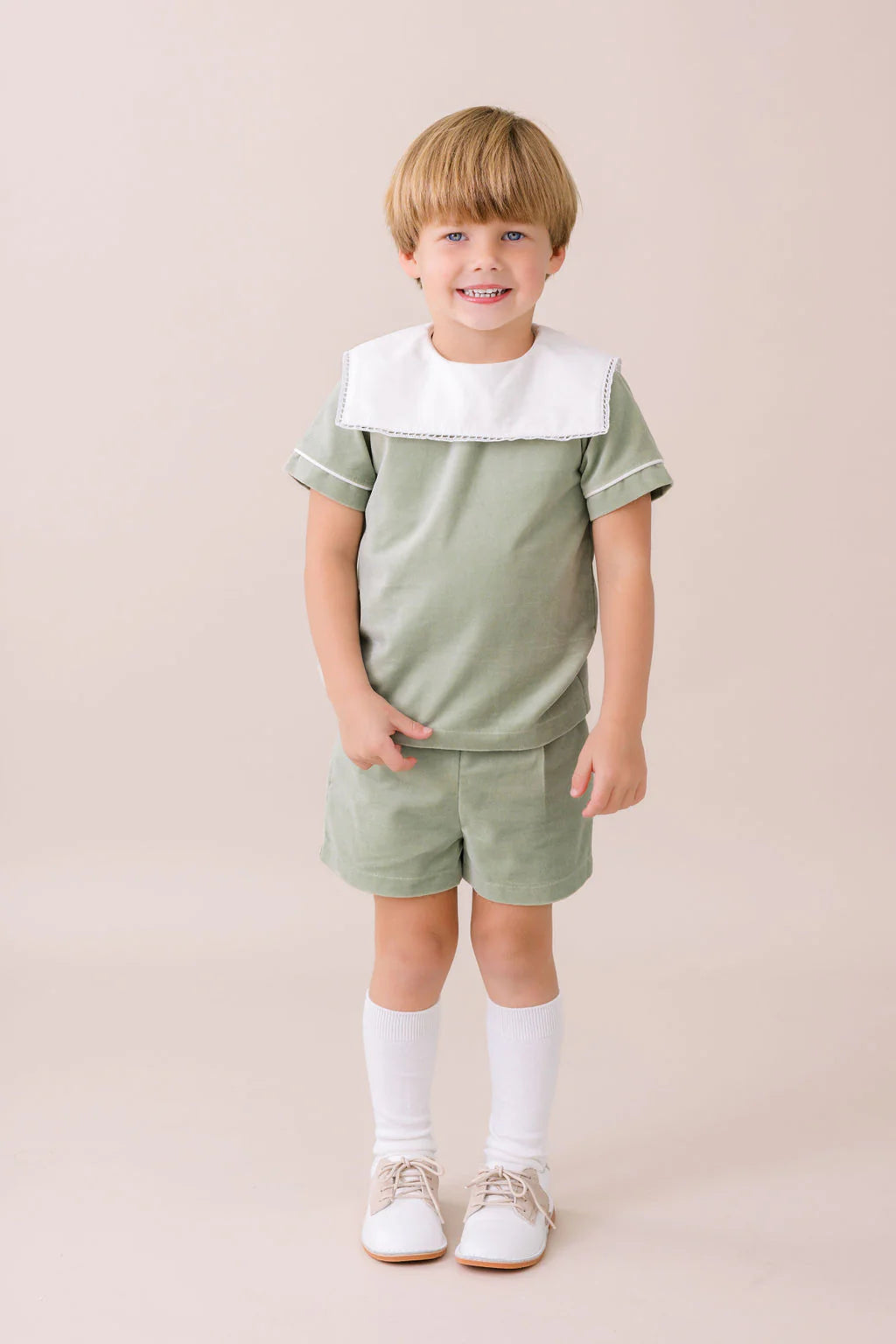 Lullaby Set | Christian Short Set - Leyland Green Velvet