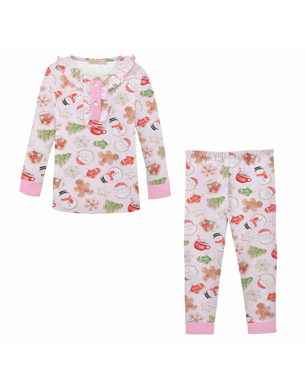Baby Club Chic | Pink Santa's Treats Pajama Set