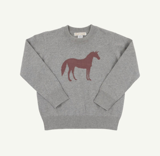 TBBC | Isaac's Intarsia Sweater - Grantley Gray/Horse