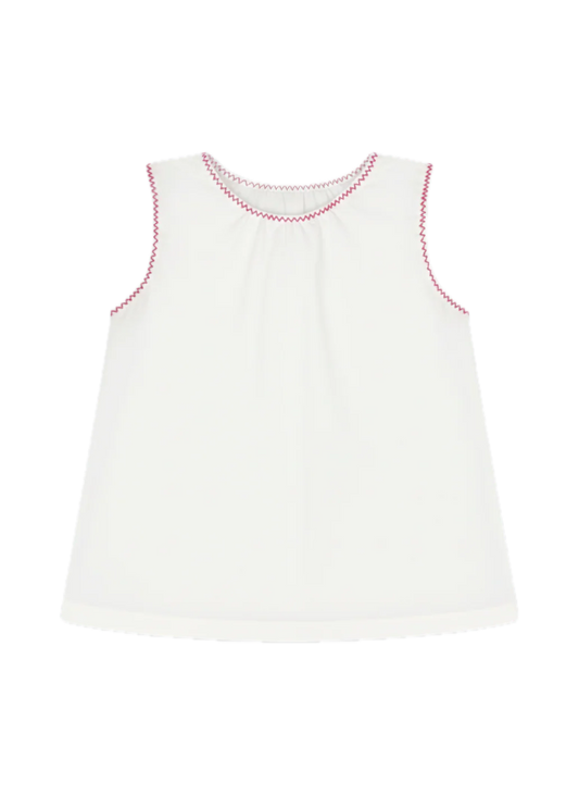 SET Proper | Bethany Blouse - Sterling White/Hot Pink
