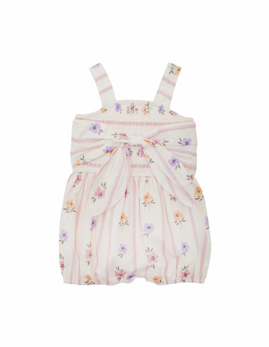 Mabel & Honey | Purple Bouquet Romper
