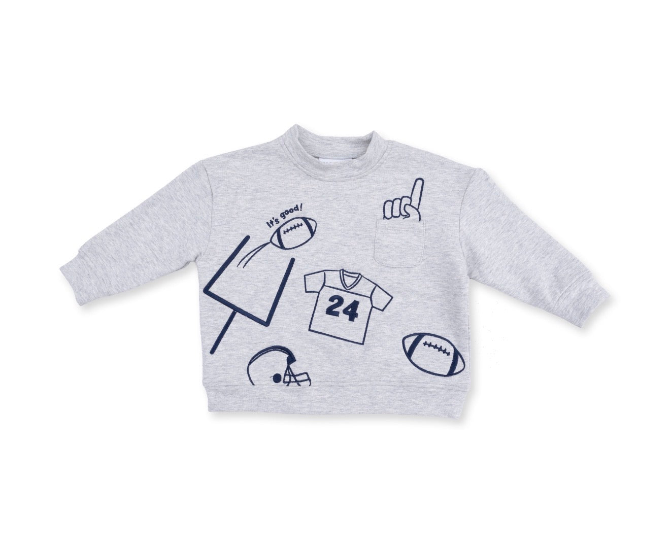 Angel Dear | Football Navy Sweatshirt