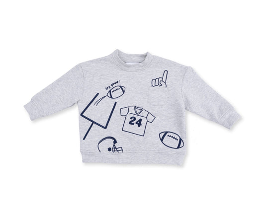 Angel Dear | Football Navy Sweatshirt