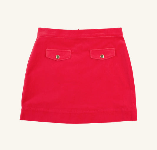 TBBC | Perin Pocket Skirt Velveteen - Richmond Red