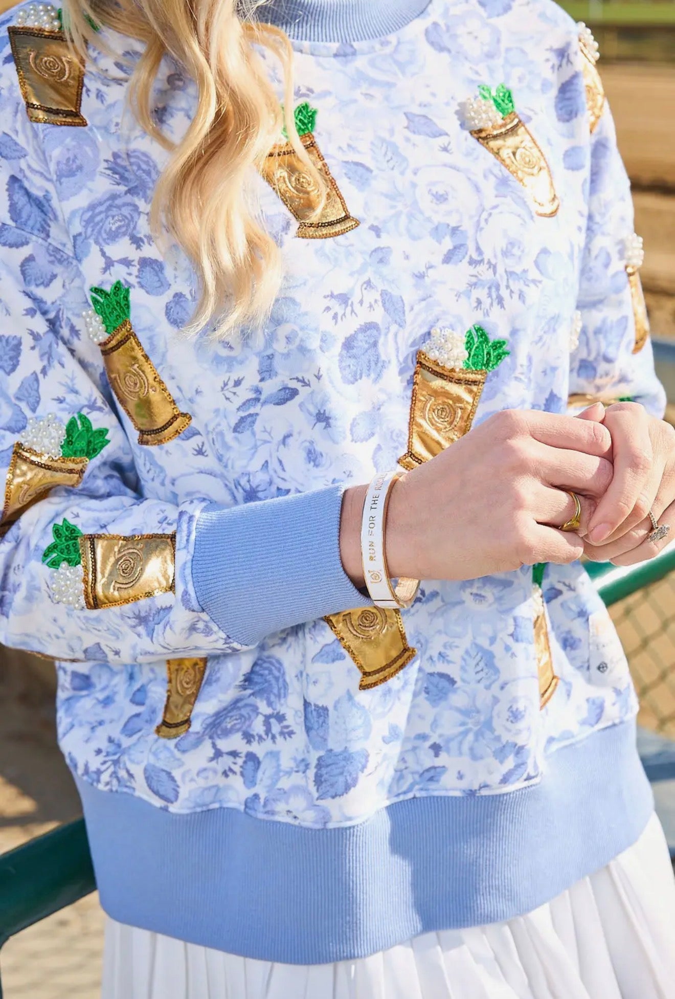 Kentucky Derby Mint Julep Floral Sweatshirt