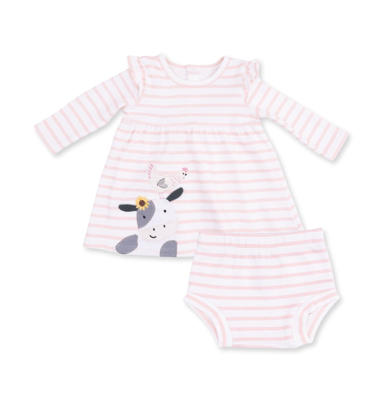 Angel Dear | Cows Pink Bloomer Set/Dress