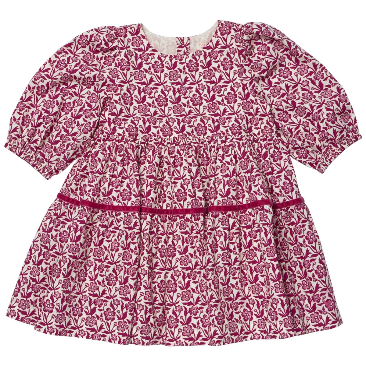 Pink Chicken | Maribelle Dress  - Burgundy Climbing Floral