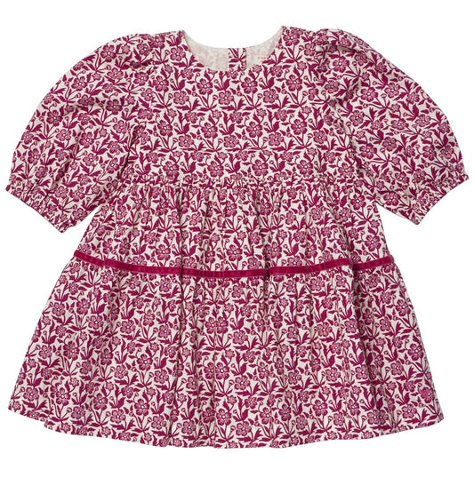 Pink Chicken | Maribelle Dress  - Burgundy Climbing Floral