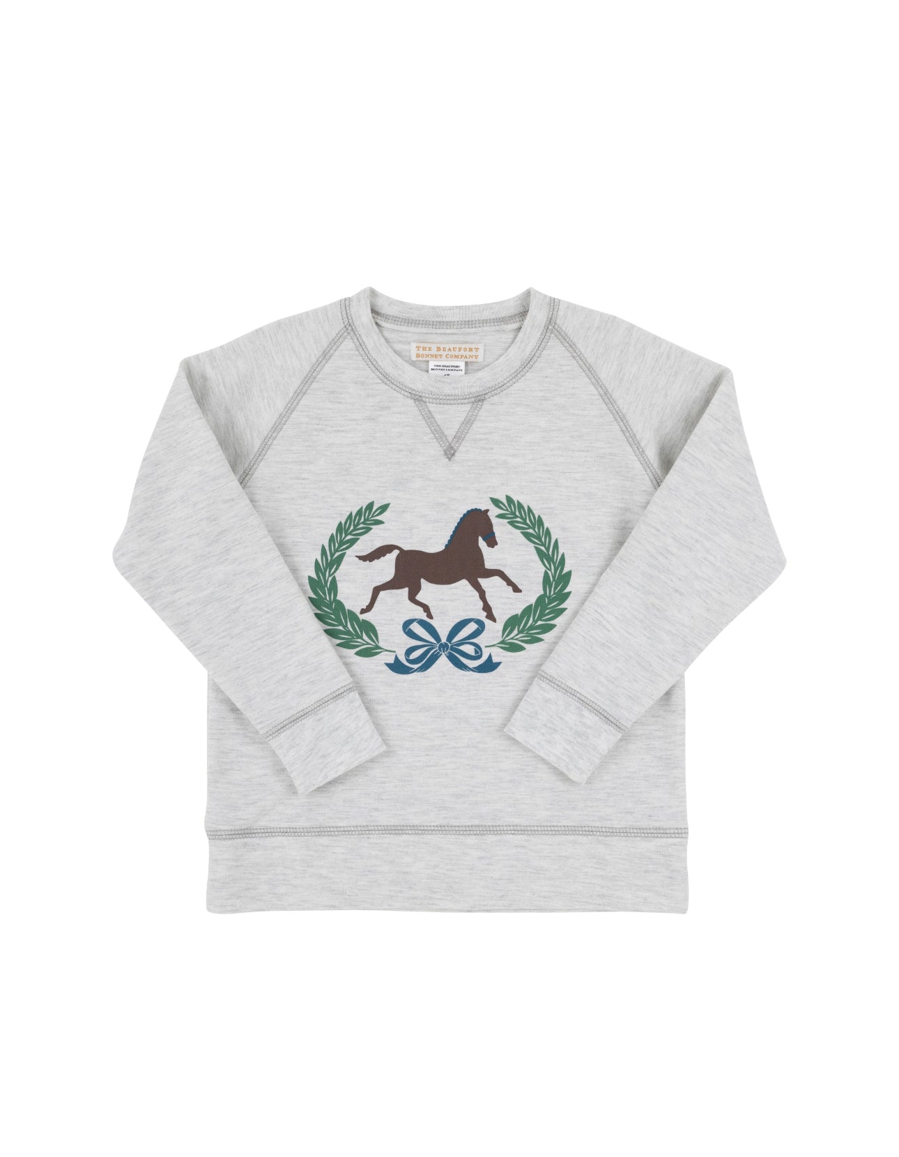 TBBC | Cassidy Comfy Crewneck - Grantley Gray/Horse
