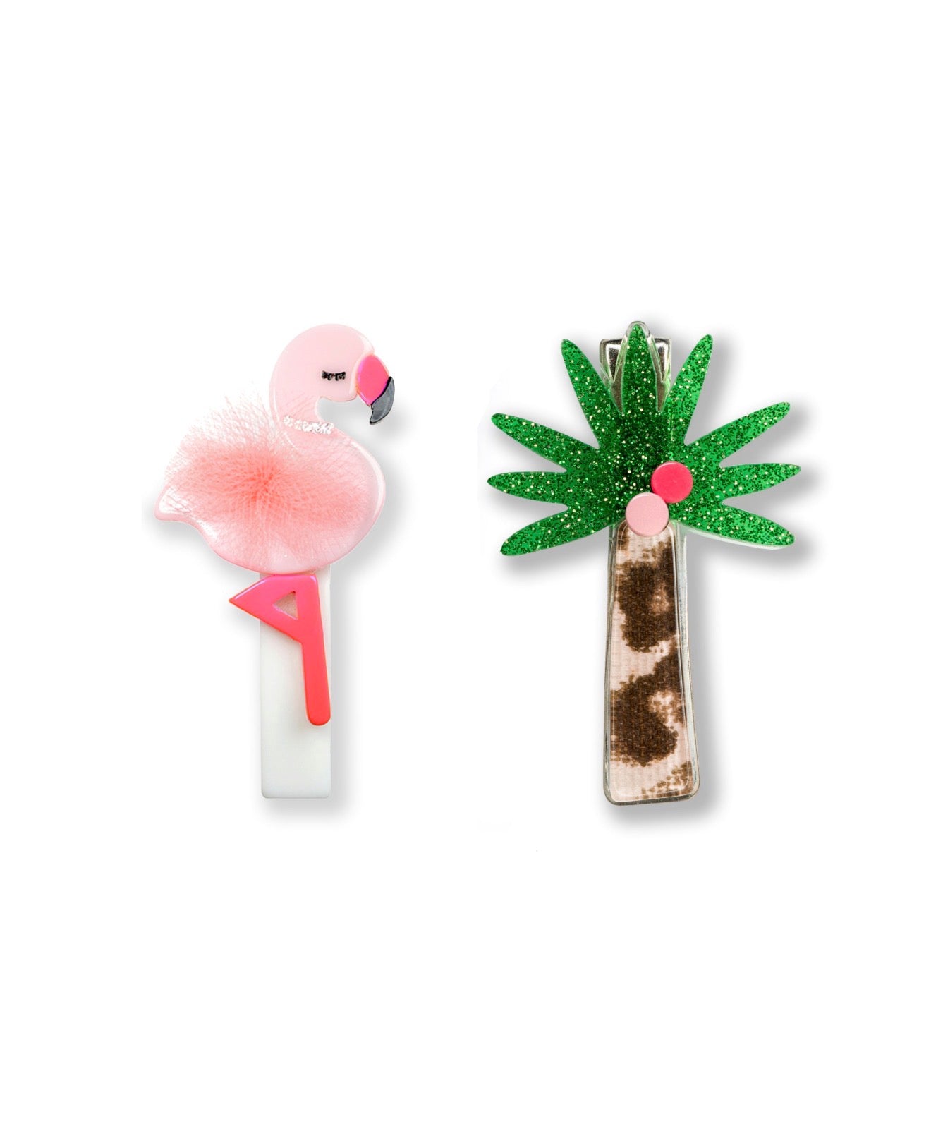 Lilies & Roses | Tropical Trio Flamingo Hair Clips