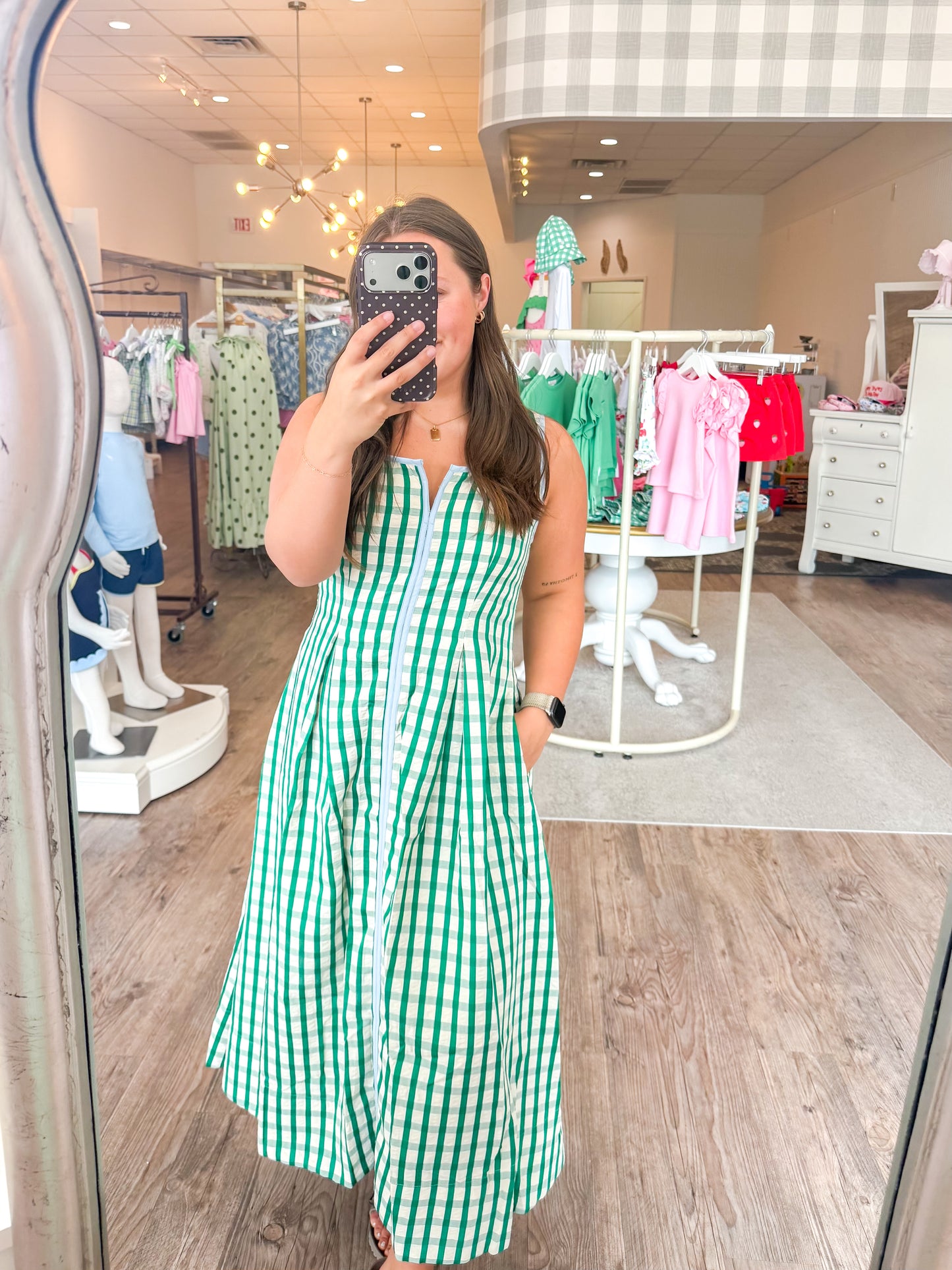 Harper Gingham Midi Dress