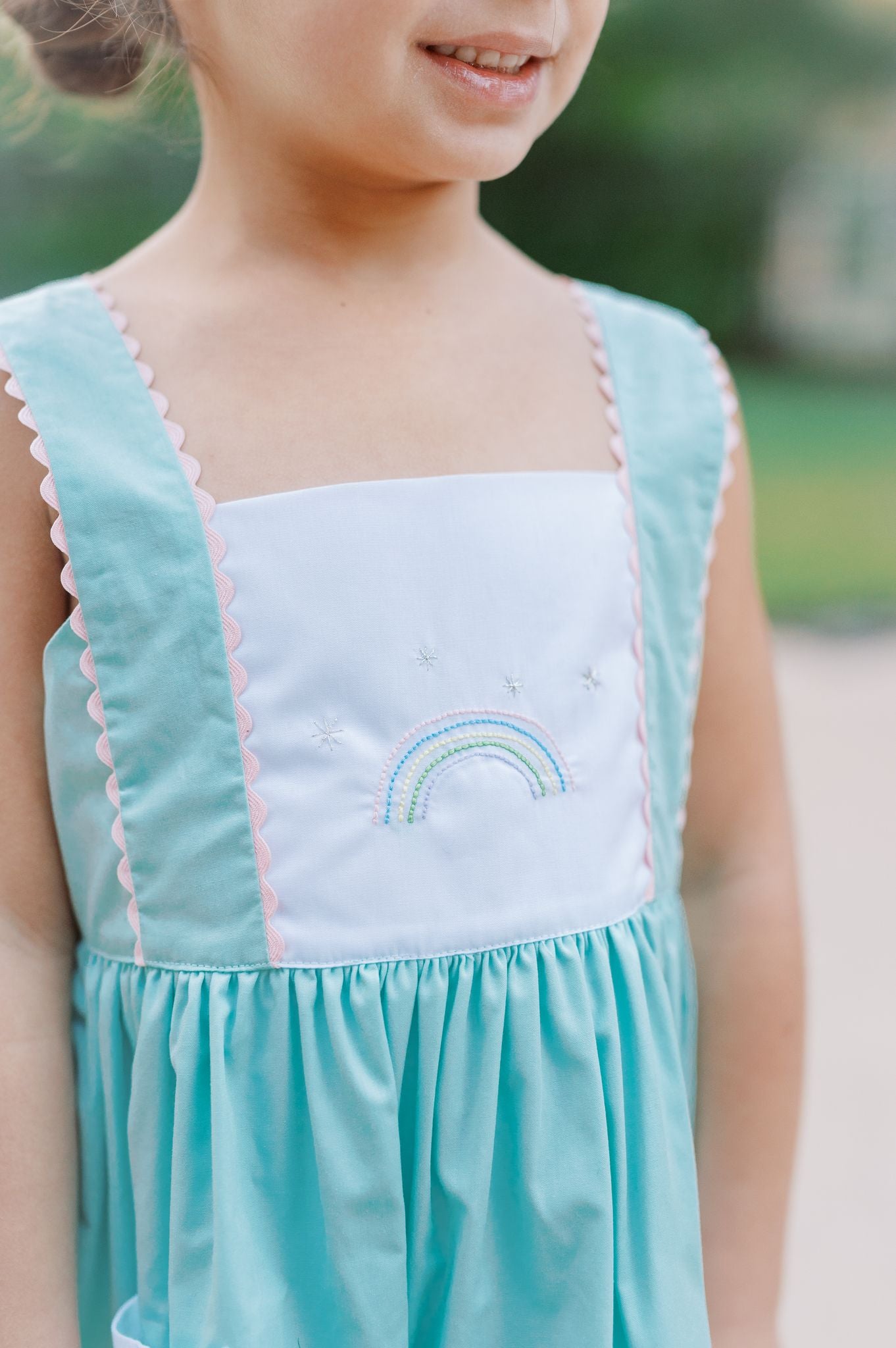 Proper Peony - Mariana Rainbow Mint Dress