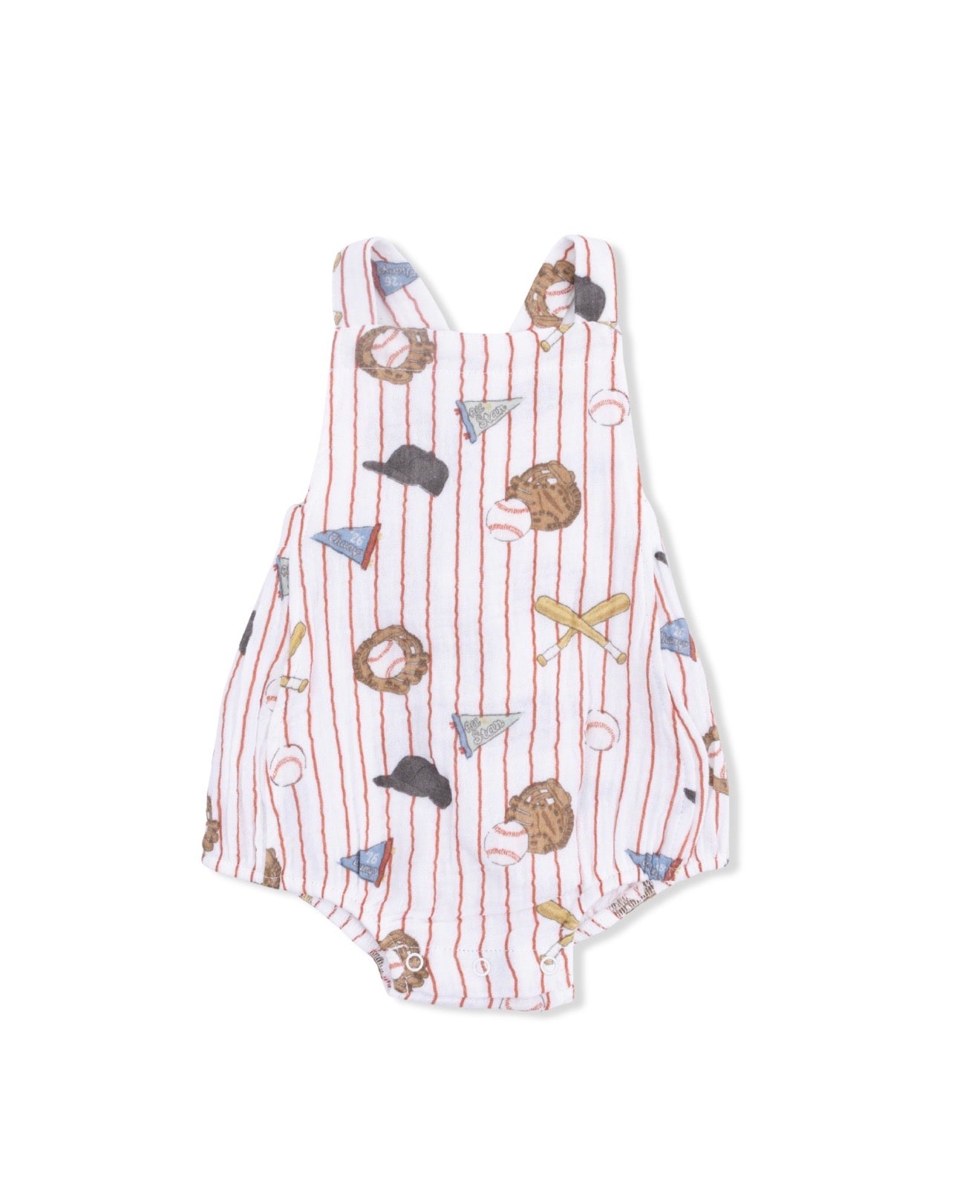 Angel Dear | Vintage Baseball Stripe Retro Sunsuit