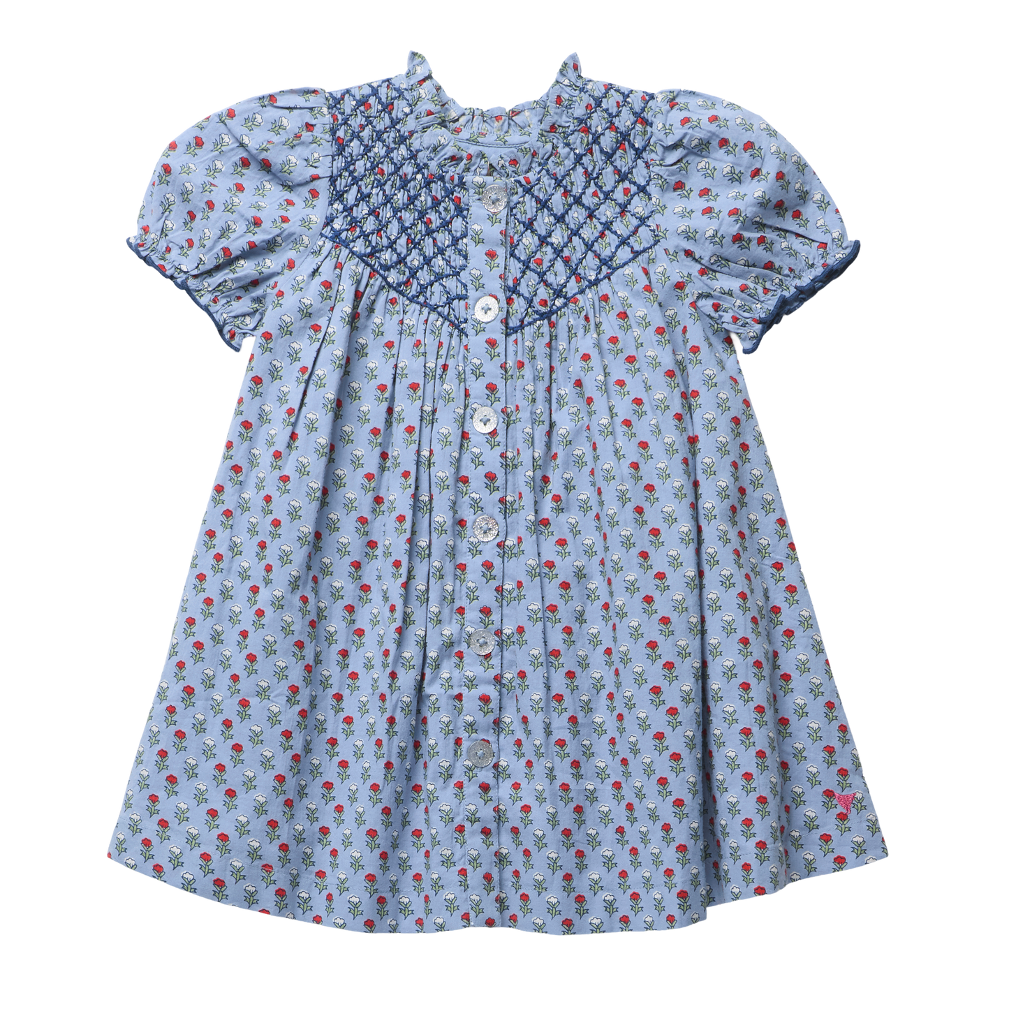 Pink Chicken | Girls Lucia Dress - Light Blue Carnation