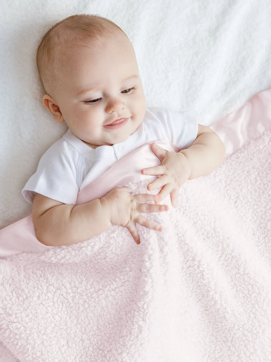 Little Giraffe - Chenille Baby Blanket Pink