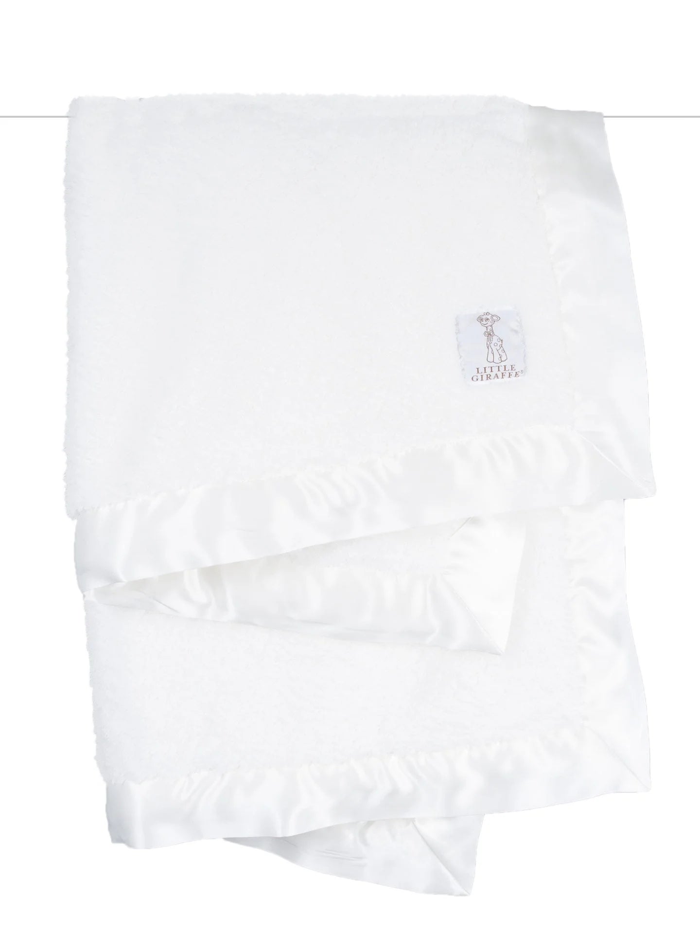 Little Giraffe - Chenille Baby Blanket White