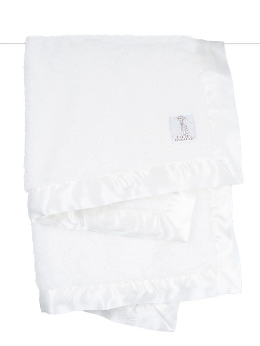 Little Giraffe - Chenille Baby Blanket White