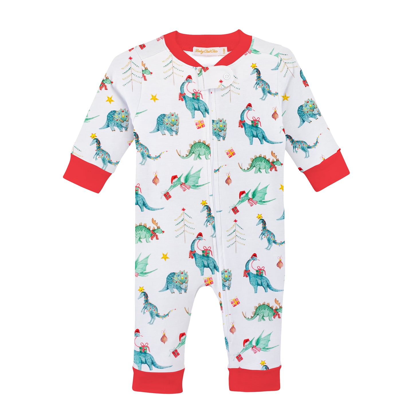 Baby Club Chic - Jurassic Xmas Coverall