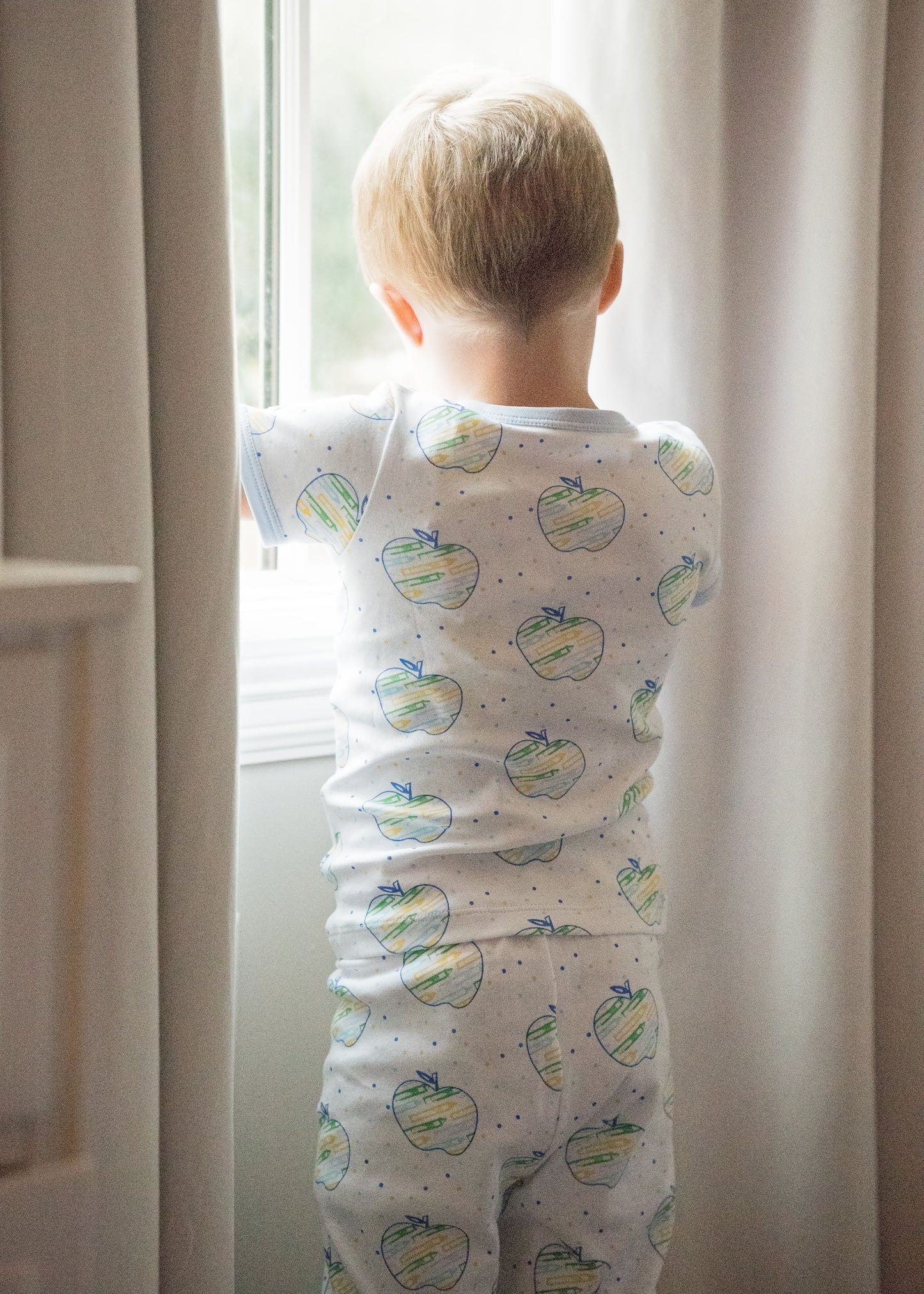 James & Lottie - Back to School Apples Boys Jammies