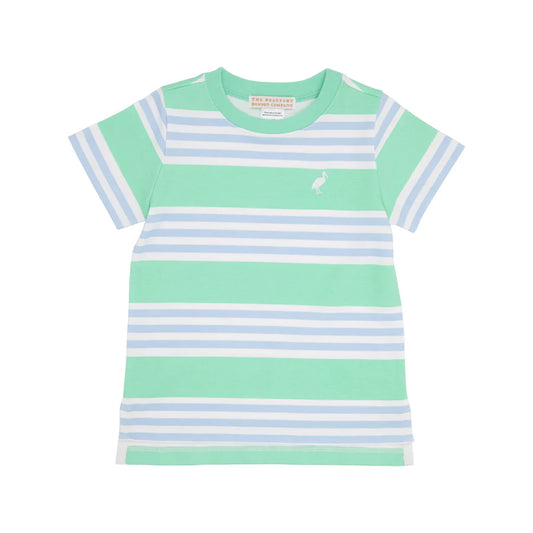 TBBC - Carter Crewneck Grace Bay Green Saddle Ridge Stripe