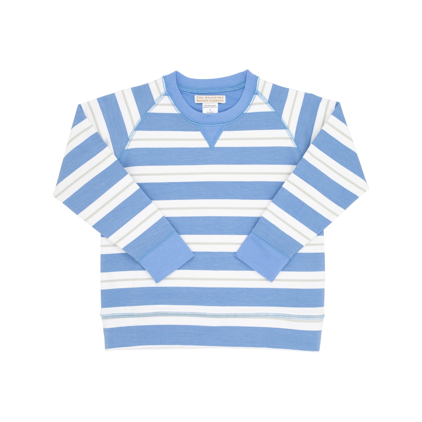 TBBC - Cassidy Comfy Crewneck Barbados Blue Sandy Spring Stripe