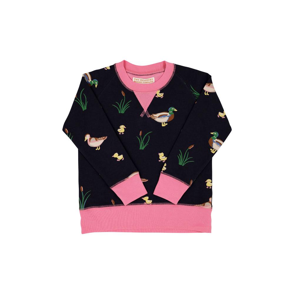 TBBC - Cassidy Comfy Crewneck Montgomery Mallard/Hamptons Hot Pink