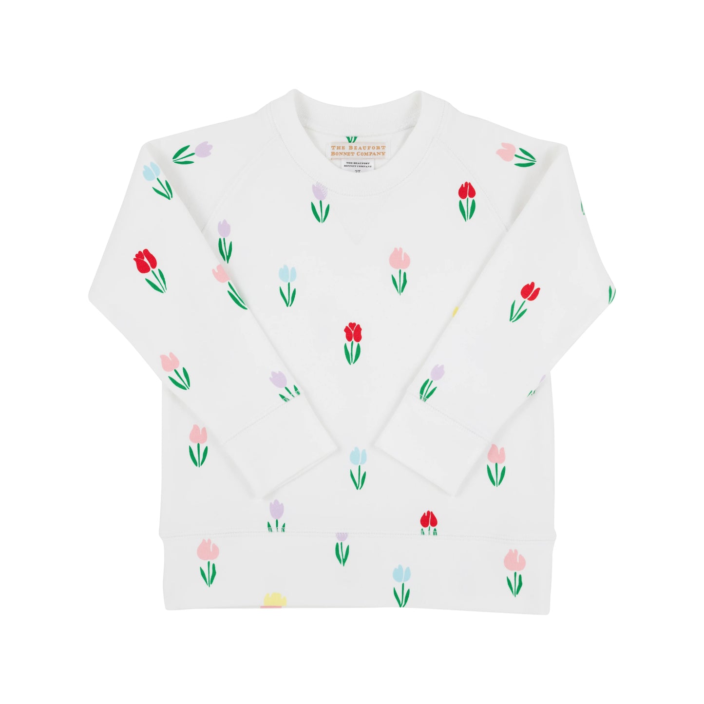 TBBC - Cassidy Comfy Crewneck Travilah Tulip/White