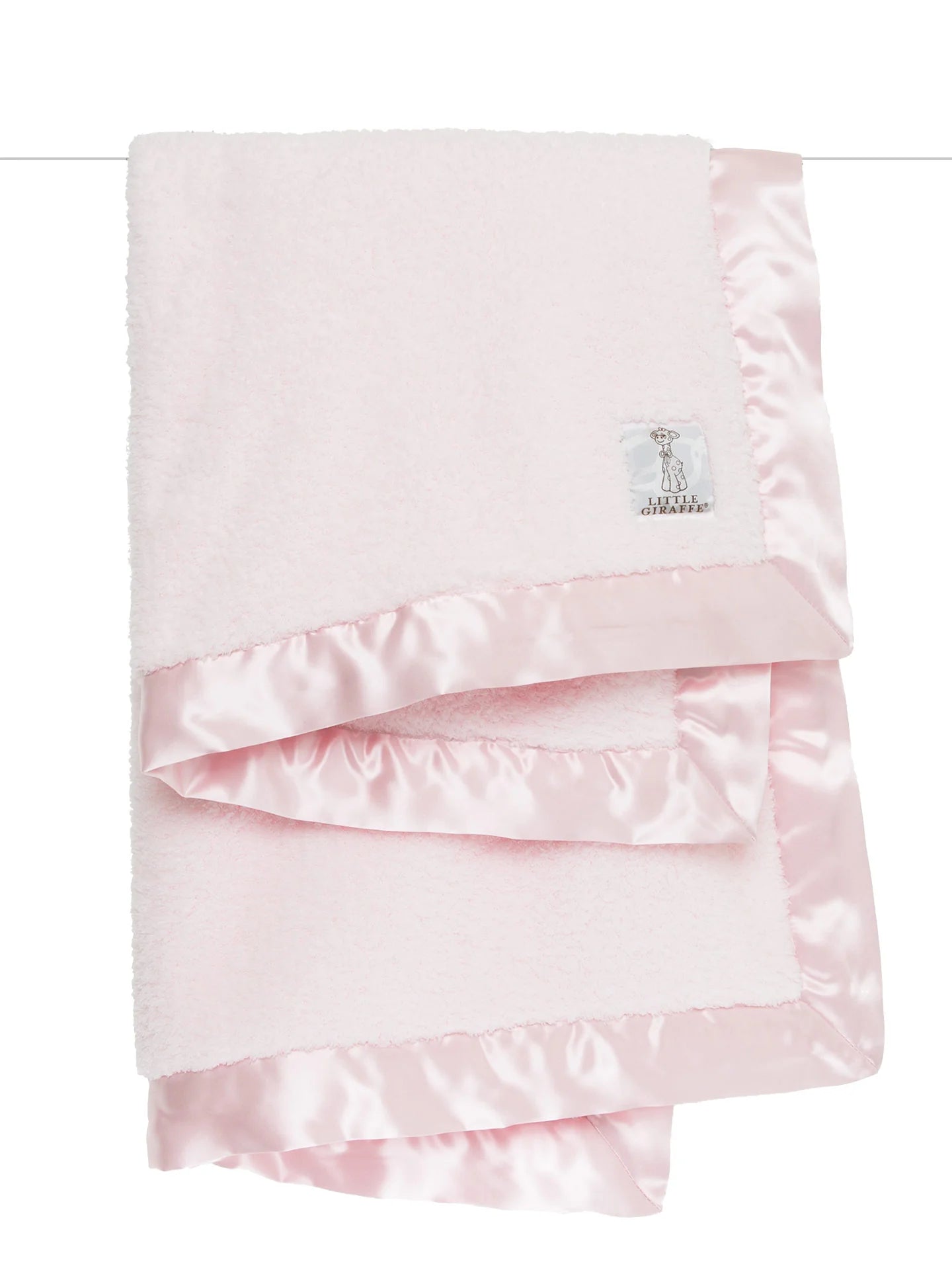 Little Giraffe - Chenille Baby Blanket Pink