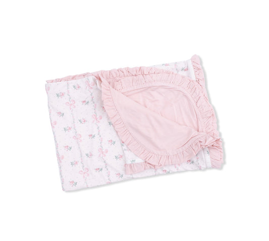 Angel Dear | Dainty Buds & Bows Ruffle Blanket