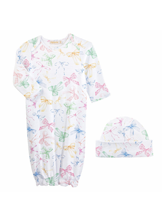 Baby Club Chic | Confetti Bows Gown & Hat Set