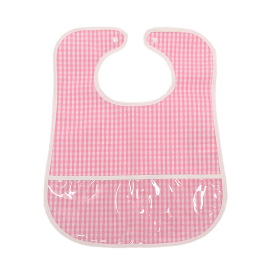 TRVL | Clean Up Bib - Gingham Pink