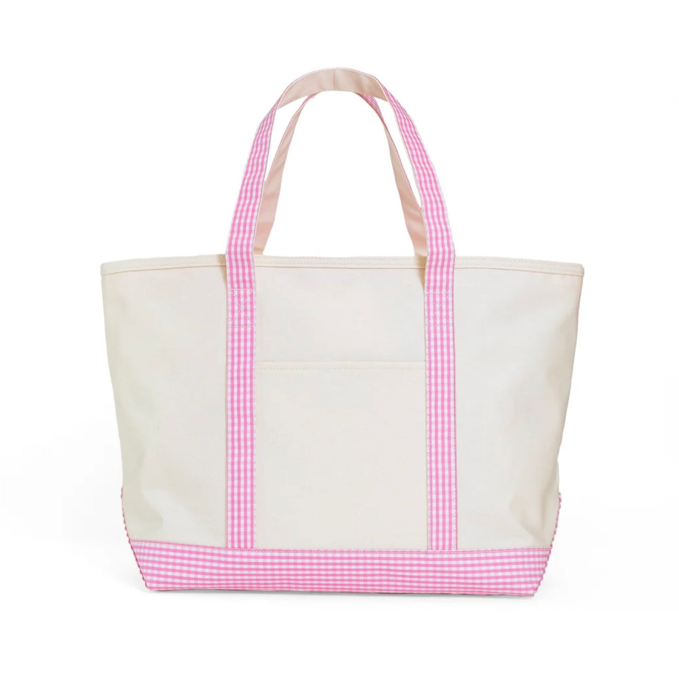 TRVL | Maxi Tote Coated Canvas Large - Gingham Pink